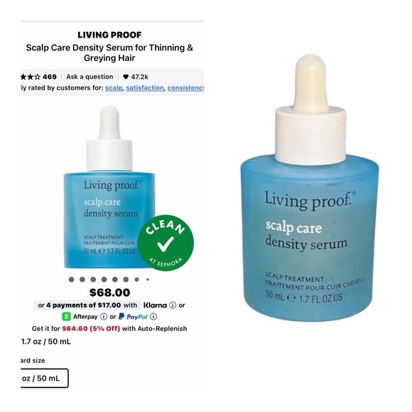 Living Proof Other - Living Proof Scalp Care Density Serum for Thinning & Greying Hair, 1.7 oz. MSRP